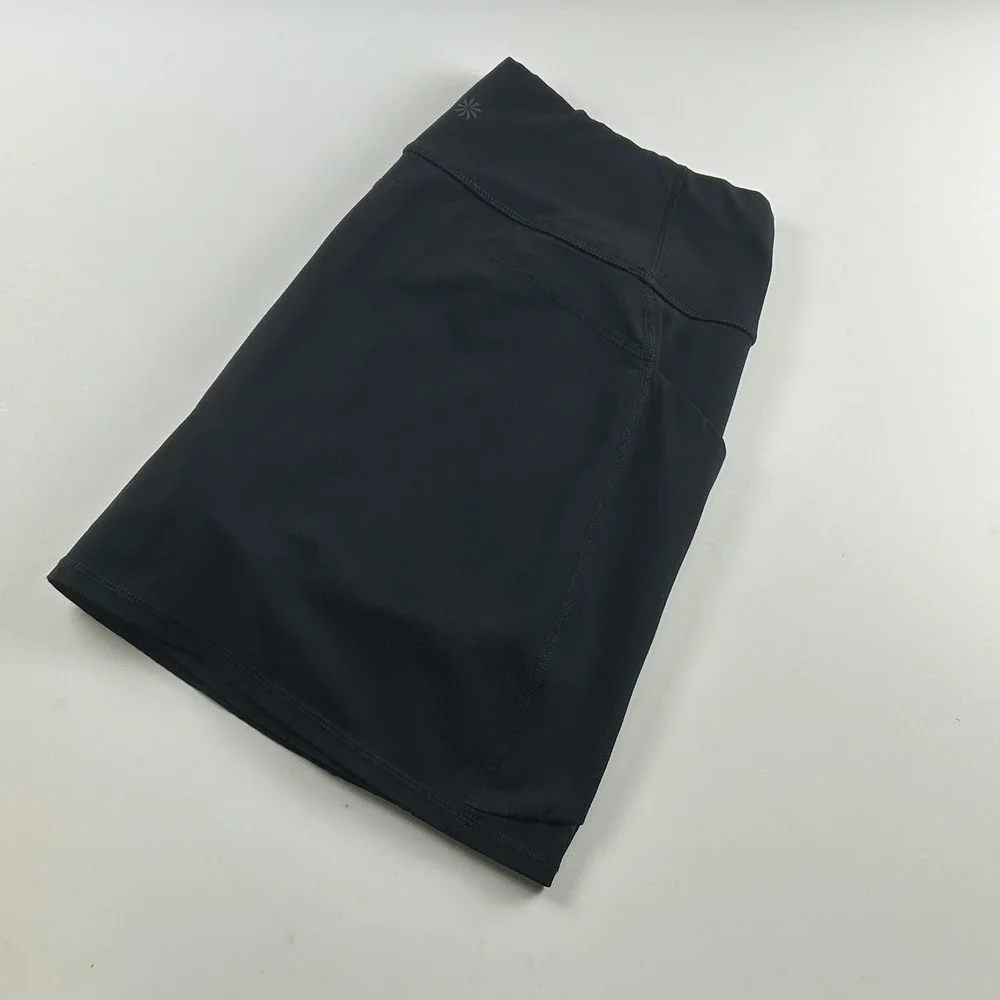 Athleta WMNS XS Black Active Skort Zipper Pockets Athletic Tennis Golf